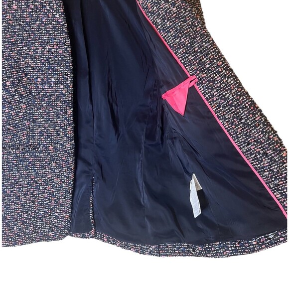 J. CREW Going Out Blazer Jacket Pink Confetti Metallic Tweed Open Front Womens 2 - Picture 4 of 11